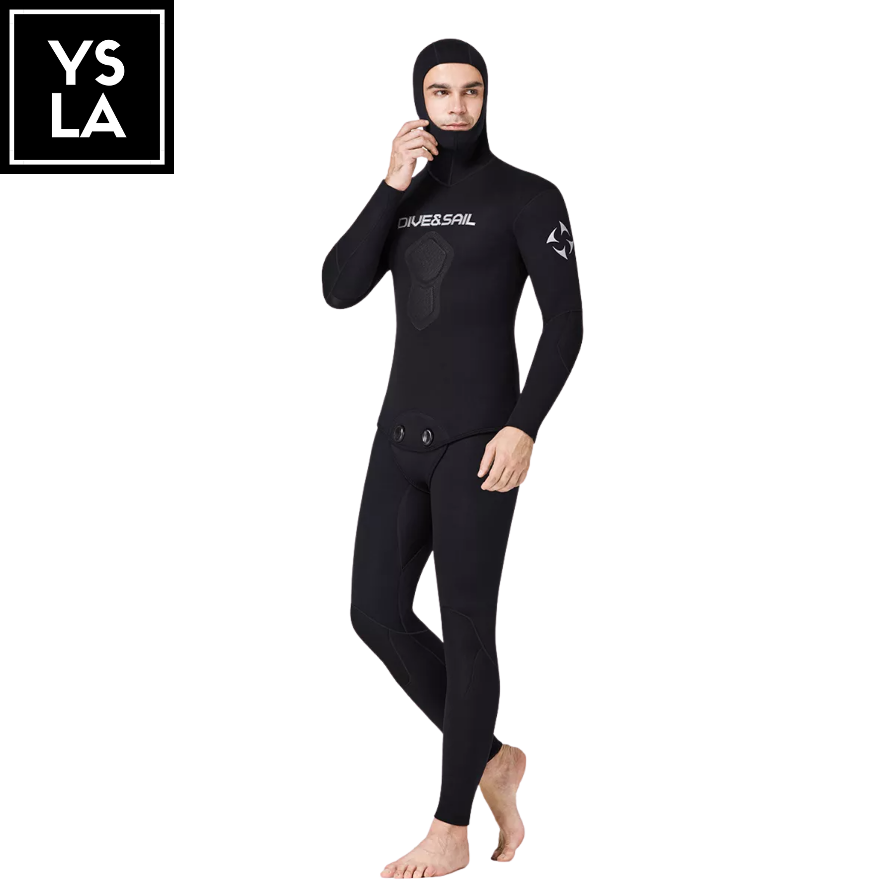 Trahe Dive and Sail 2piece Hooded Wetsuit 1.5mm Neoprene for Freedive Spearfishing Scuba Diving