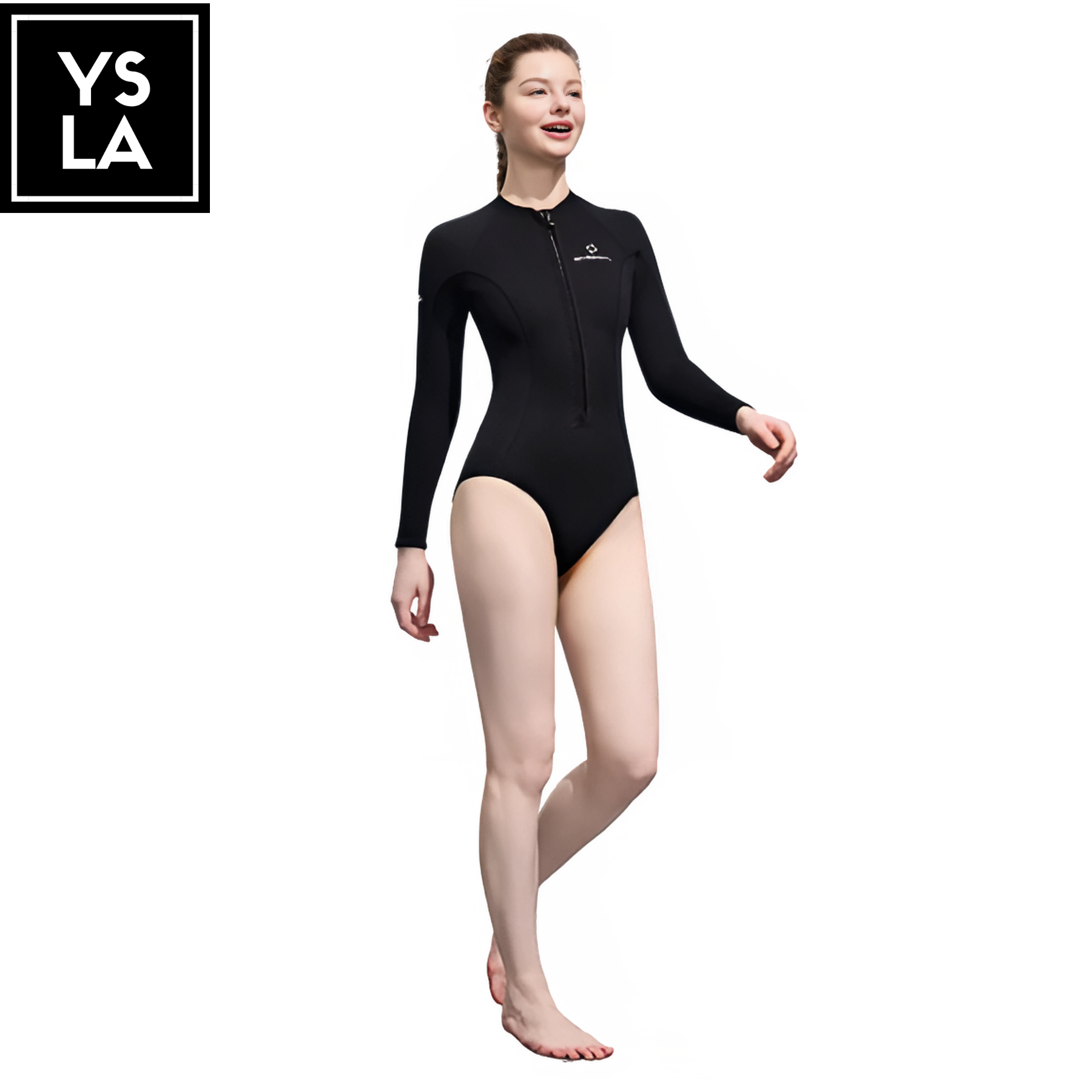 Kaila Dive and Sail 2mm One-piece Front Zipper Thermal Bikini Wetsuit