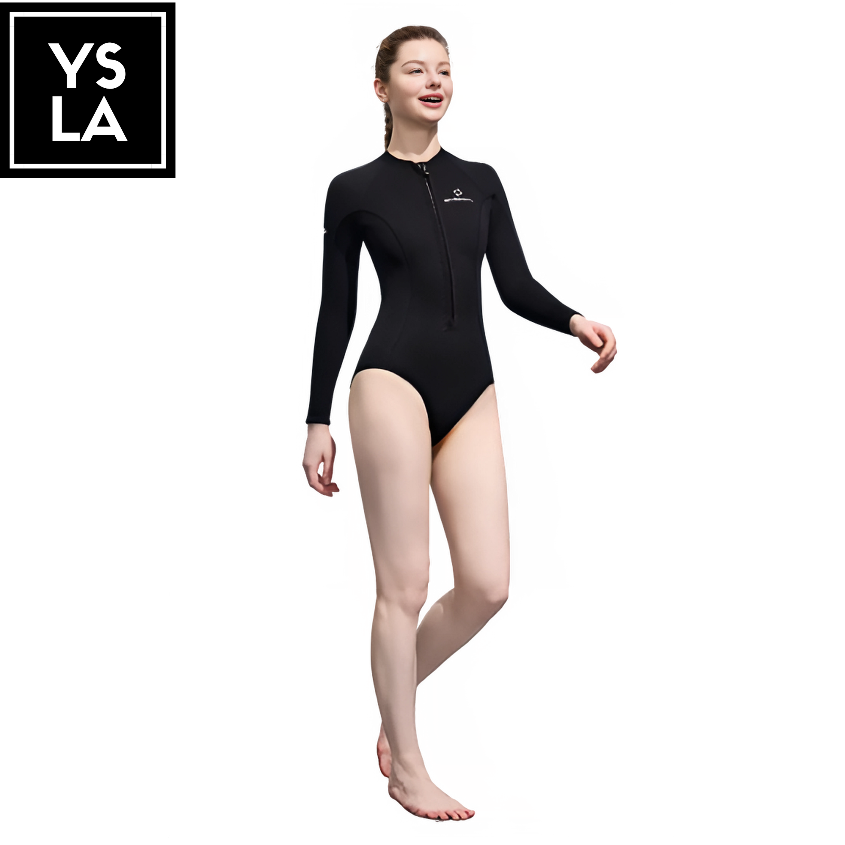Kaila Dive and Sail 2mm One-piece Front Zipper Thermal Bikini Wetsuit
