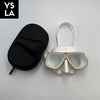 Solid Color Aluminum Frame Tempered Glass Freedive Mask only with Eva Box
