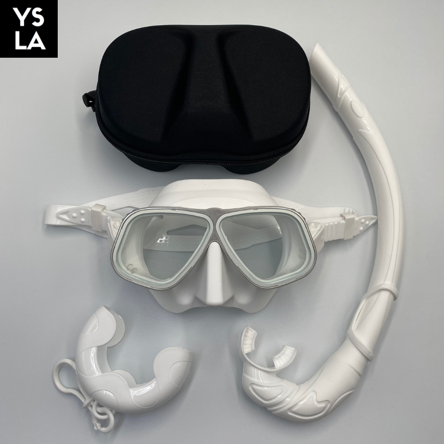 Oculus Fixed Graded Aluminum Graded Freediving Mask Set with evabox and snorkel set