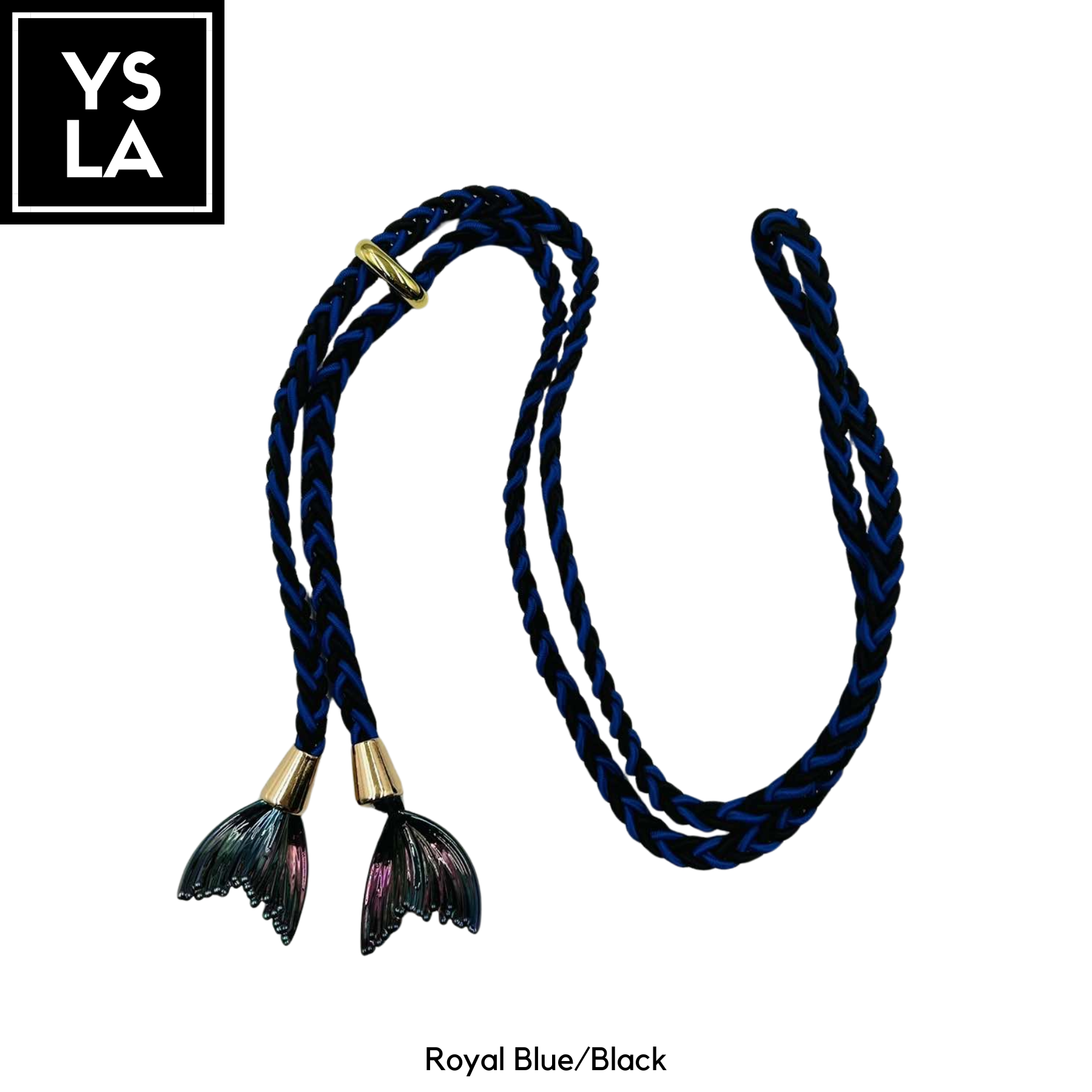 Braided Dual-Color Custom Diving Mask Strap with Mermaid Tail