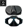 Solid Color Aluminum Frame Tempered Glass Freedive Mask only with Eva Box