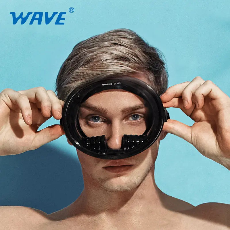 Cove Oval Tempered Glass Mask Spearfishing Freediving Mask Medium Volume Mask only with Evabox