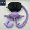 Kyro Tempered Glass Low Volume Freediving Mask with J-type Snorkel and Evabox