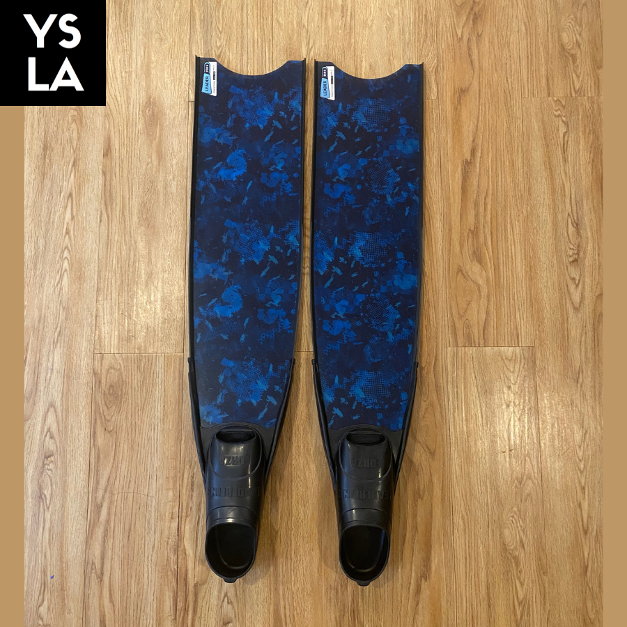 Ysla Leaderfins Fiberglass 80cm Long Freedive Fins Soft Stiffness with Black Foot pocket