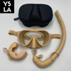 Luna Tempered Glass Single Lens Snorkeling Mask Scuba Diving Mask with J-type Snorkel and Eva Box