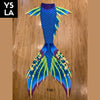 Adult Swimming Beachwear Mermaid Skin Tail with Bra Top