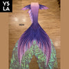 Adult Swimming Beachwear Mermaid Skin Tail with Bra Top