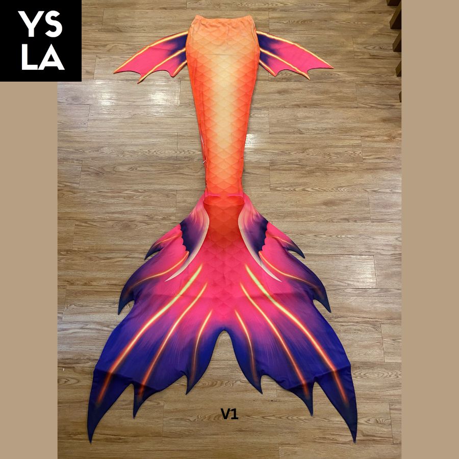 Adult Swimming Beachwear Mermaid Skin Tail with Bra Top