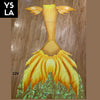 Adult Swimming Beachwear Mermaid Skin Tail with Bra Top