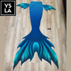 Adult Swimming Beachwear Mermaid Skin Tail with Bra Top