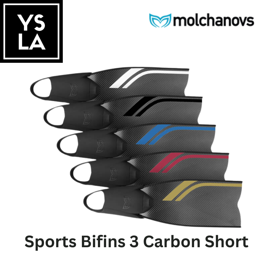 Molchanovs Sports Bifins 3 Carbon Short Fins with Foot Pocket