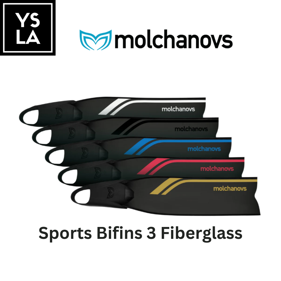 Molchanovs Sports Bifins 3 Fiberglass long Fins with Foot Pocket