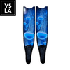 Ysla Leaderfins Pure Carbon Limited Edition Long Freedive Fins Black Foot Pocket