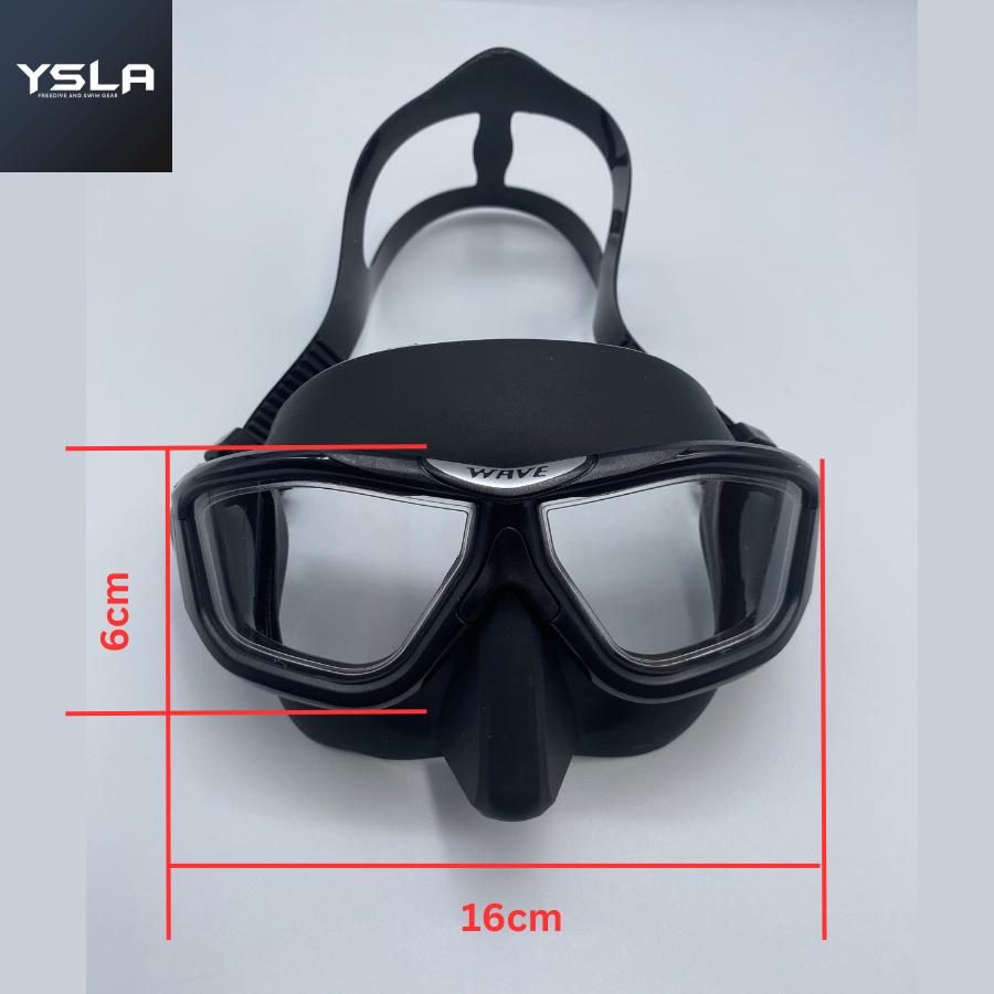 Wave Polycarbonate Lens Anti-Fog Low Volume Silicone Diving Mask Set ...