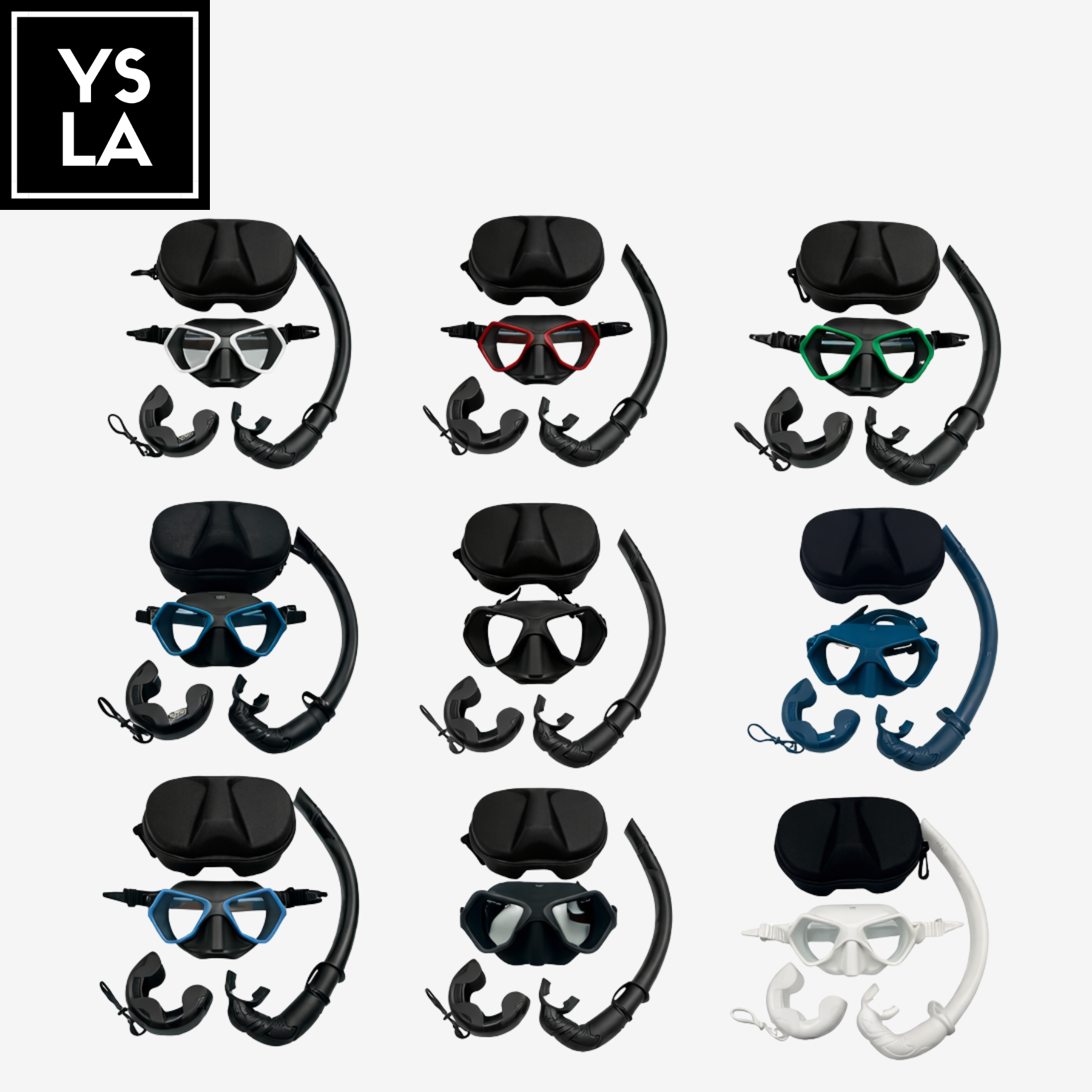 Wolf 65cc Ultra Low Volume Mask Tempered Glass Freedive Mask Set