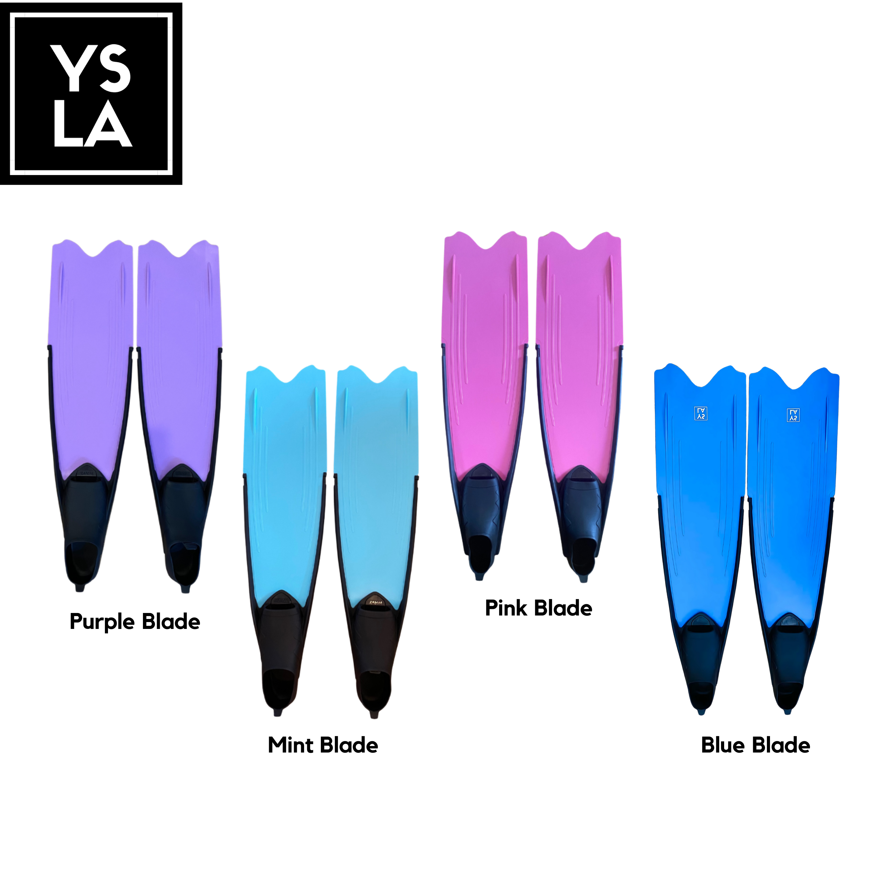 Wave Colored Long Freediving Fins Black Foot Pocket