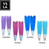 Wave Colored Long Freediving Fins White Foot Pocket