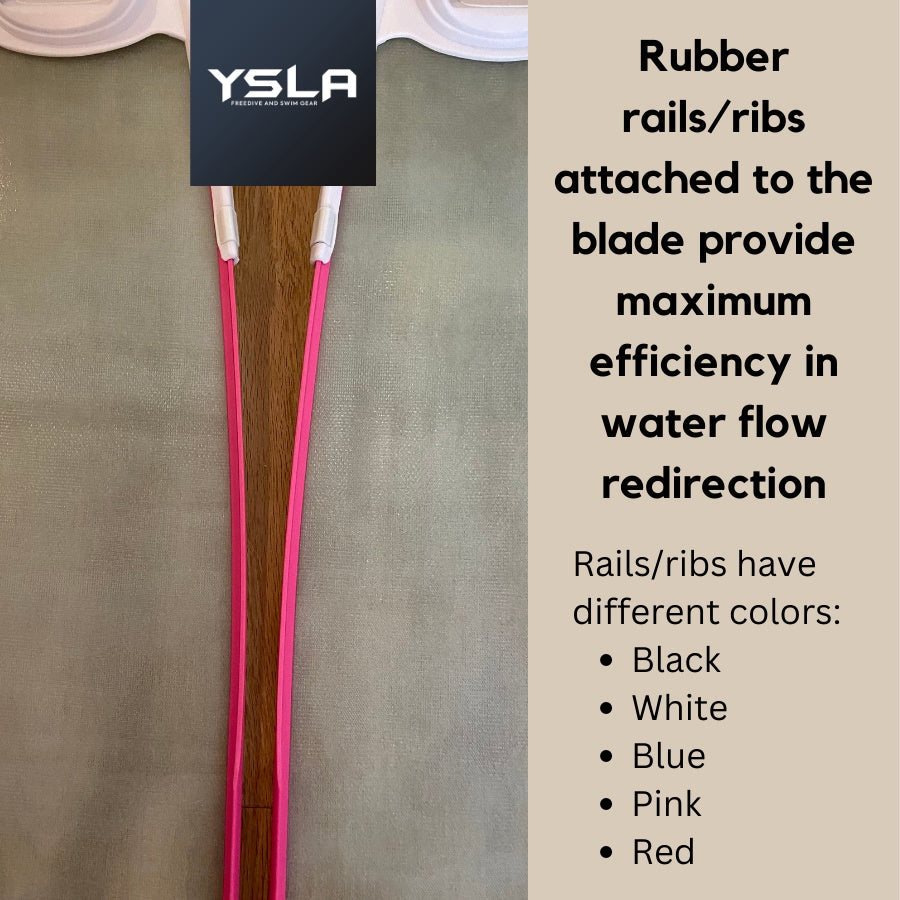 Ysla Leaderfins Fiberglass Colored Ice Fins Long Freedive Fins Soft Stiffness