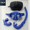 Kyro Tempered Glass Low Volume Freediving Mask with J-type Snorkel and Evabox