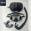 Kyro Tempered Glass Low Volume Freediving Mask with J-type Snorkel and Evabox