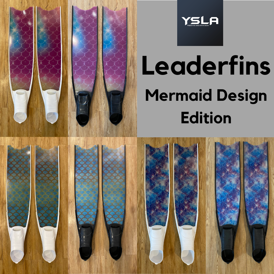 Ysla Leaderfins Semitransparent Mermaid Design Edition Fiberglass Long Freedive Fins