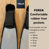 Ysla Leaderfins Fiberglass 80cm Long Freedive Fins Soft Stiffness with White Foot pocket